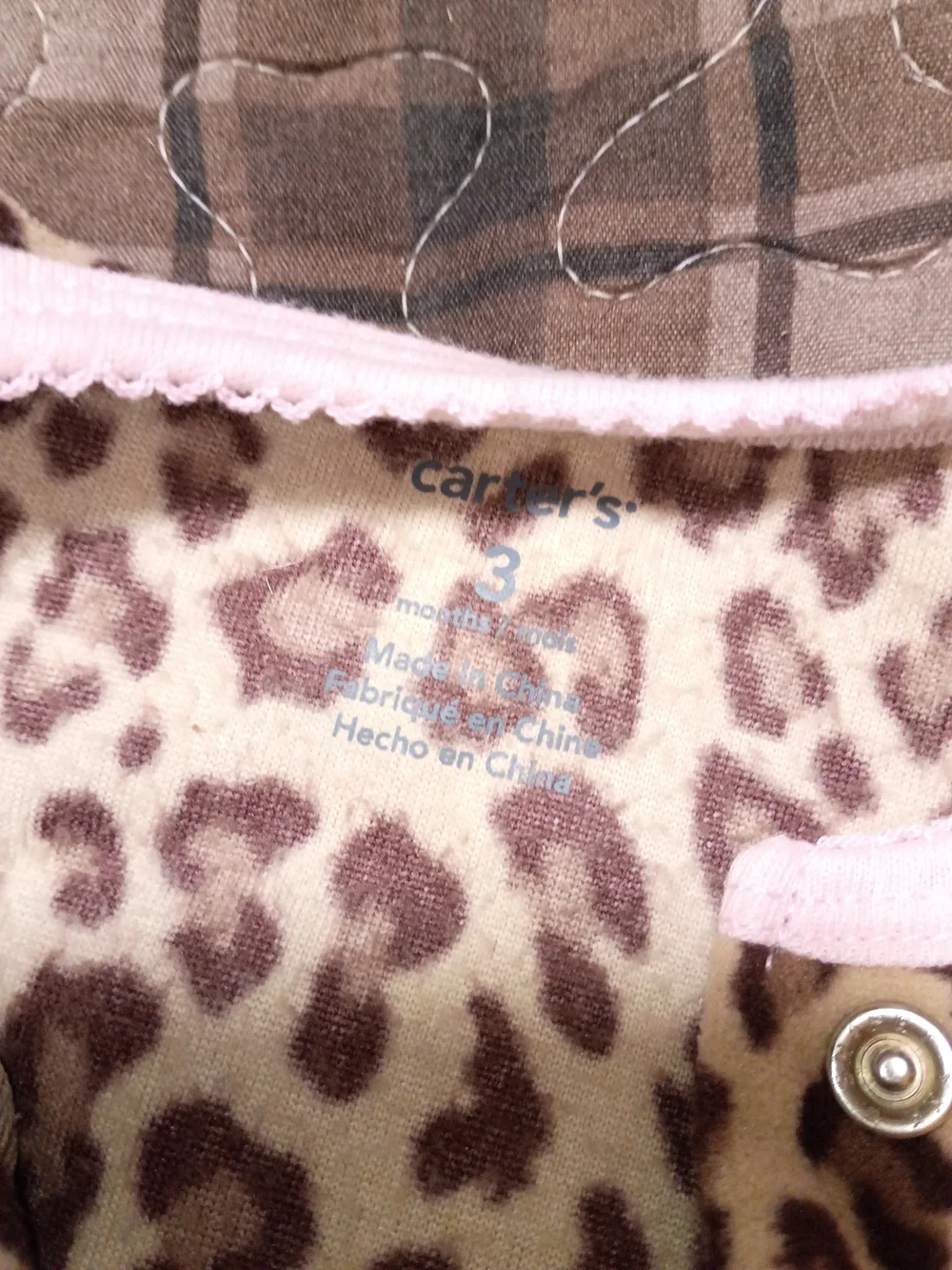 Carter's Pink Bodysuit & Leopard-Print Footed One-Piece